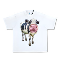 White Cute Holstein Urban Heavy Tee - LillyAllenDesigns