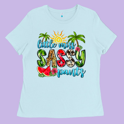 Little Miss Sassy Pants Ladies Tee Designed By Zillion Design Studio