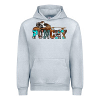 Heather Grey western cowboy hat punchy Urban Hoodie - OliviaCreatesArt