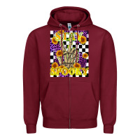 Burgundy stay skeleton hand spooky Zipper Hoodie - LillyAllenDesigns