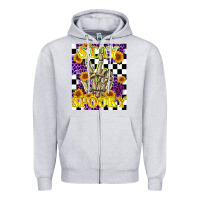 Heather Grey stay skeleton hand spooky Zipper Hoodie - LillyAllenDesigns