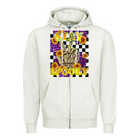 Oatmeal Heather stay skeleton hand spooky Zipper Hoodie - LillyAllenDesigns