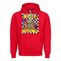 Red stay skeleton hand spooky Zipper Hoodie - LillyAllenDesigns