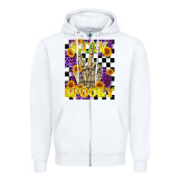 White stay skeleton hand spooky Zipper Hoodie - LillyAllenDesigns