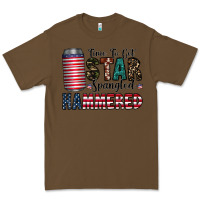 Cacao Star Spangled Hammered Premium Tee - CowhideDigitalArt