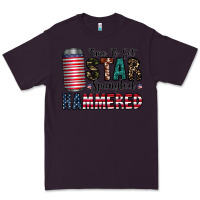 Plum Star Spangled Hammered Premium Tee - CowhideDigitalArt