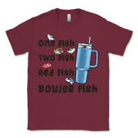 Burgundy one fish two fish red fish boujee fish Classic Tee - MaliasSmallBusiness