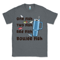 Charcoal Heather one fish two fish red fish boujee fish Classic Tee - MaliasSmallBusiness