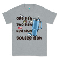 Heather Grey one fish two fish red fish boujee fish Classic Tee - MaliasSmallBusiness