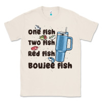 Natural one fish two fish red fish boujee fish Classic Tee - MaliasSmallBusiness