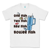 White one fish two fish red fish boujee fish Classic Tee - MaliasSmallBusiness