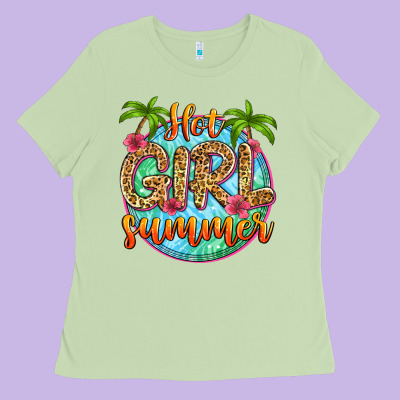 Hot Girl Summer Ladies Tee Designed By Zillion Design Studio