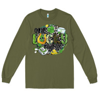 Army Green one lucky nurse Long Sleeve Tee - MaliasSmallBusiness