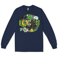 Navy one lucky nurse Long Sleeve Tee - MaliasSmallBusiness