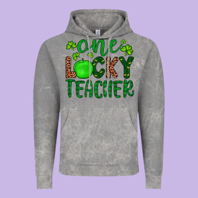 One Lucky Teacher Vintage Hoodie Designed By Artiststas