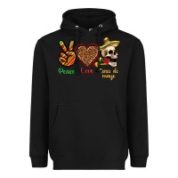Black Peace Love Cinco De Mayo Heavyweight Hoodie - texasbilliewilder