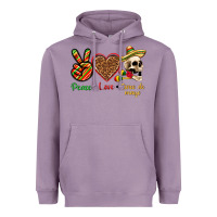 Lavender Peace Love Cinco De Mayo Heavyweight Hoodie - texasbilliewilder