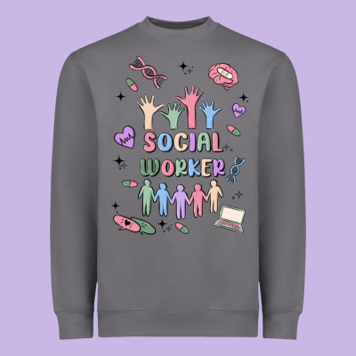Social Worker Heavyweight Sweatshirt Designed By Maliassmallbusiness