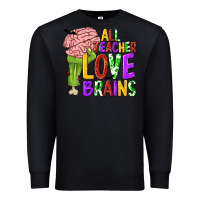 Black All Teacher Love Brains Premium Sweatshirt - texasbilliewilder