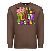 Chestnut All Teacher Love Brains Premium Sweatshirt - texasbilliewilder