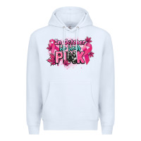White In October we wear pink Cancer Awareness Premium Hoodie - HowdyJamesFarm