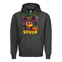 Charcoal Heather too cute to spook Zipper Hoodie - LillyAllenDesigns