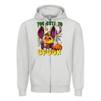 Dove Grey too cute to spook Zipper Hoodie - LillyAllenDesigns