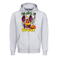 Heather Grey too cute to spook Zipper Hoodie - LillyAllenDesigns
