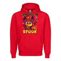 Red too cute to spook Zipper Hoodie - LillyAllenDesigns