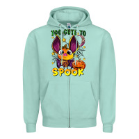 Seafoam too cute to spook Zipper Hoodie - LillyAllenDesigns
