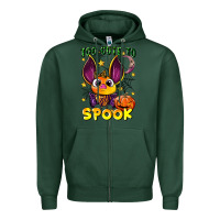 Sports Green too cute to spook Zipper Hoodie - LillyAllenDesigns