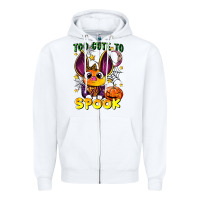 White too cute to spook Zipper Hoodie - LillyAllenDesigns