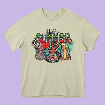 Hello Summer Heavy Core Tee Designed By Sublimationcraftshop