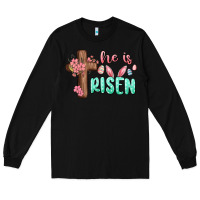 Black he is risen Long Sleeve Tee - MaliasSmallBusiness