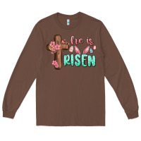 Chestnut he is risen Long Sleeve Tee - MaliasSmallBusiness