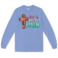Colony Blue he is risen Long Sleeve Tee - MaliasSmallBusiness