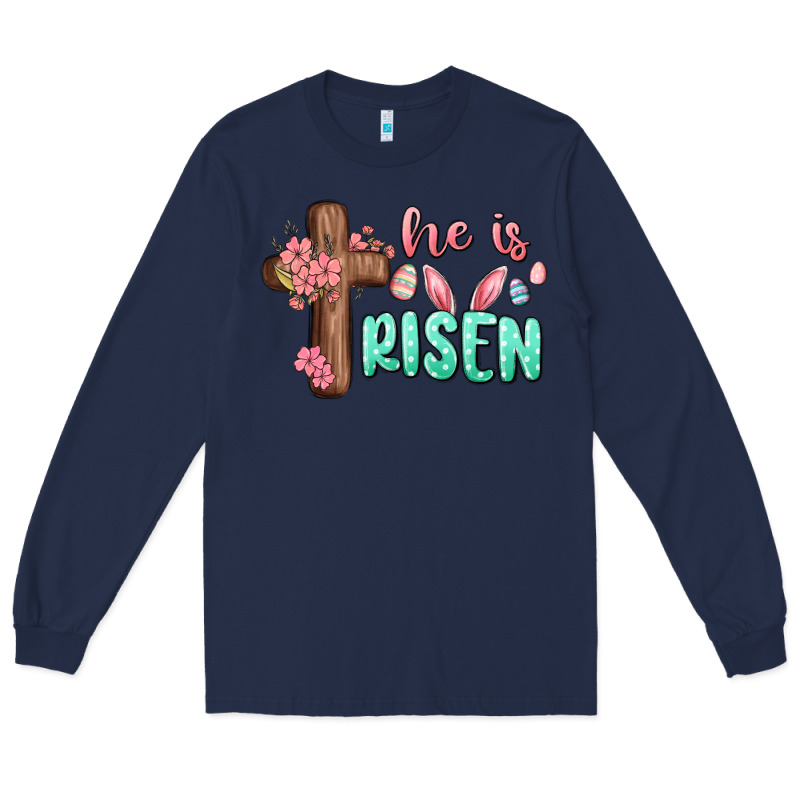 He Is Risen Long Sleeve Tee by MaliasSmallBusiness | Teevron