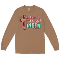 Toasted Coconut he is risen Long Sleeve Tee - MaliasSmallBusiness
