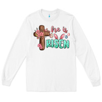 White he is risen Long Sleeve Tee - MaliasSmallBusiness