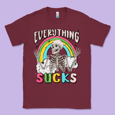 Everything Sucks Classic Tee Designed By Maliassmallbusiness