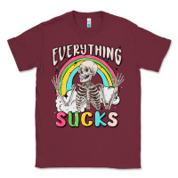 Burgundy everything sucks Classic Tee - MaliasSmallBusiness