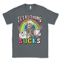 Charcoal Heather everything sucks Classic Tee - MaliasSmallBusiness
