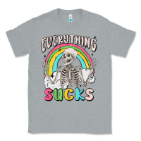 Heather Grey everything sucks Classic Tee - MaliasSmallBusiness