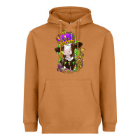 Meerkat Mardi Gras cow Heavyweight Hoodie - NancyCooperArtShop