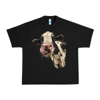 Black Cute Holstein Heifer Urban Heavy Tee - LillyAllenDesigns