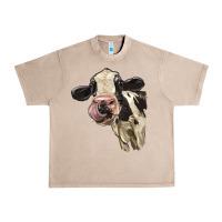 French Oak Cute Holstein Heifer Urban Heavy Tee - LillyAllenDesigns
