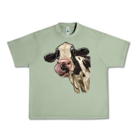 Oil Green Cute Holstein Heifer Urban Heavy Tee - LillyAllenDesigns