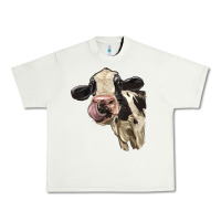 Pistachio Cute Holstein Heifer Urban Heavy Tee - LillyAllenDesigns