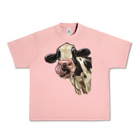 Salmon Cute Holstein Heifer Urban Heavy Tee - LillyAllenDesigns