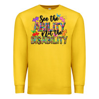 Lemon see the ability not the disability Premium Sweatshirt - NancyCooperArtShop